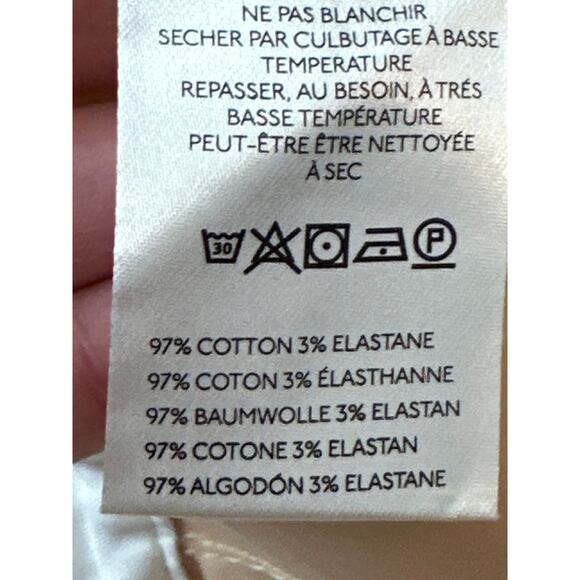 Anthropologie NWT Maeve Khaki Cropped Chino Pants Sz 6 High Rise Casual Neutral - Picture 8 of 8